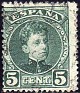 Spain 1901 Alfonso XIII 5 CTS Green Edifil 242. España 1901 242. Uploaded by susofe